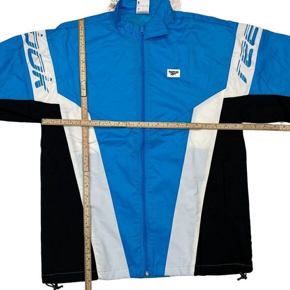 NWT Reebok Classic Men US S Zip Track Jacket Blue/Black/White | $80 - Picture 9 of 16